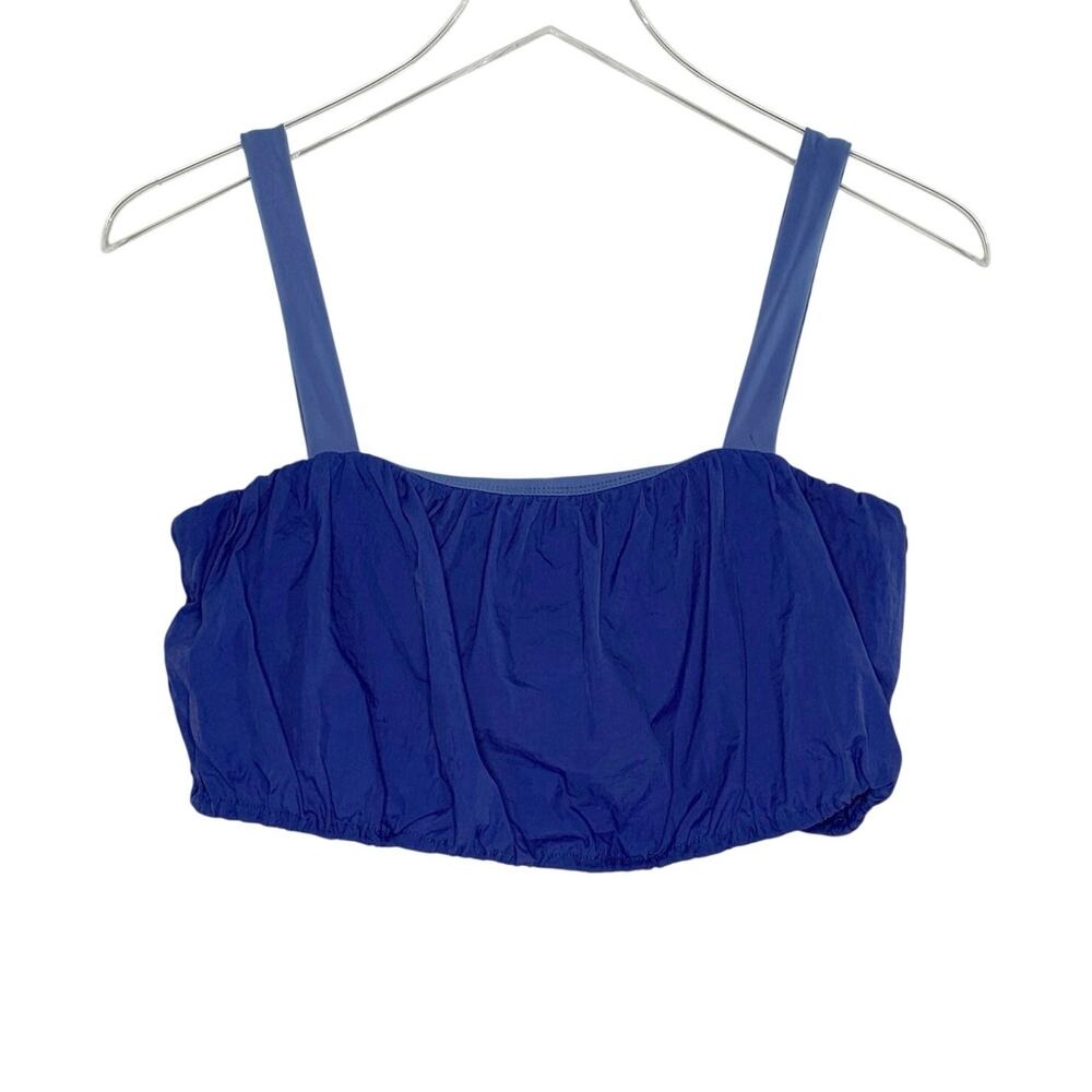 Daily Drills Cobalt Blue Bubble Bra S Cropped Pleated Active Sports